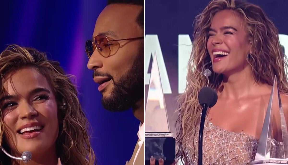 John Legend Surprises Karol G with Second American Music Award Win for Best Latin Album and International Artist Award