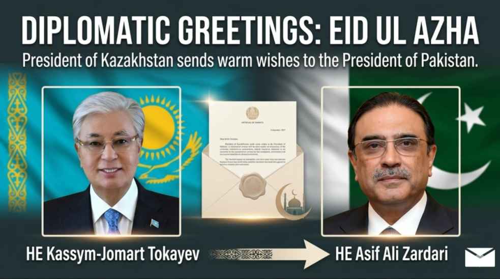 Kazakh President Kassym-Jomart Tokayev Extends Warm Eid-ul-Azha Greetings to Pakistan’s Asif Ali Zardari