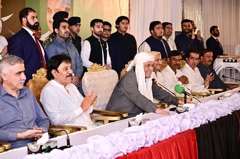 President Zardari Addresses Public Gathering at Sindh Home Minister’s Residence