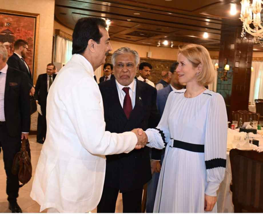 Senate Chairman Yousaf Raza Gilani Holds Informal Meeting with EU High Representative Kaja Kallas in Islamabad