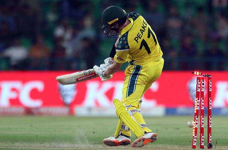 Australian Batsman Oliver Peake Bowled by Haris Rauf in Second ODI Match Between Pakistan and Australia