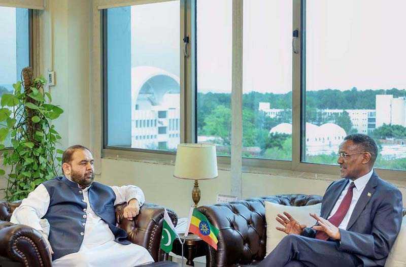 Ethiopian Ambassador Meets with Federal Minister for National Heritage and Culture in Pakistan