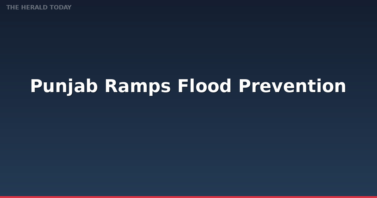 Punjab Ramps Up Flood Prevention Drive Ahead of Monsoon