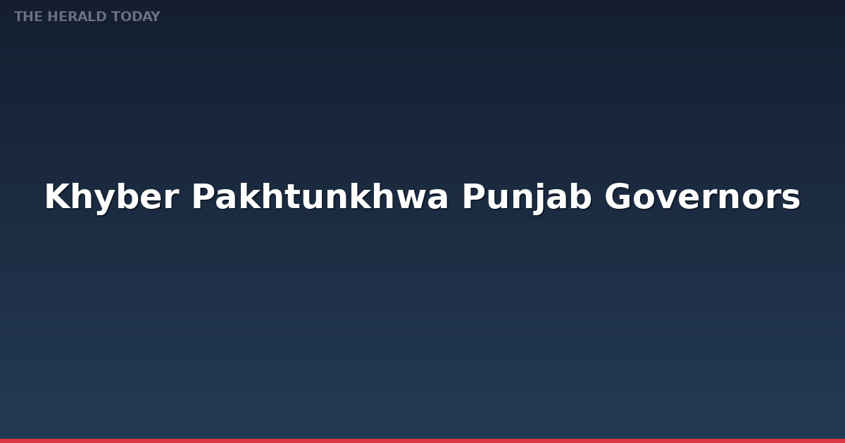 Khyber Pakhtunkhwa and Punjab Governors Meet to Address Flour Shortage and Rawalpindi Violence