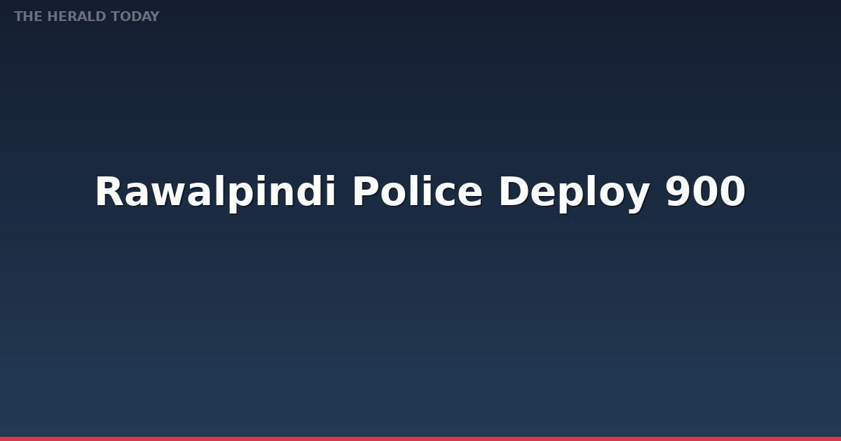 Rawalpindi Police Deploy Over 900 Personnel for Anti-Polio Campaign Security